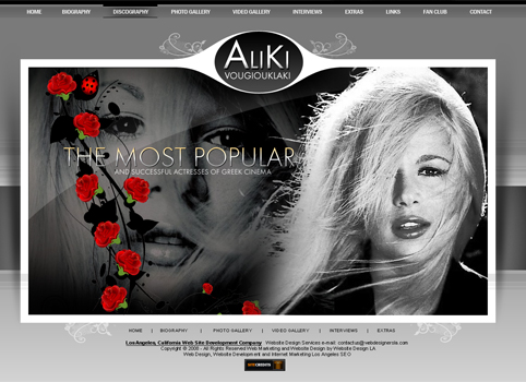 Aliki Vougiouklaki website design big