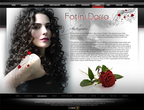 Fotini Darra's Web Site Design Example small