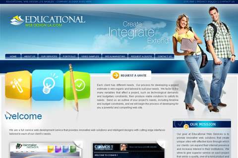 Educational web design example big